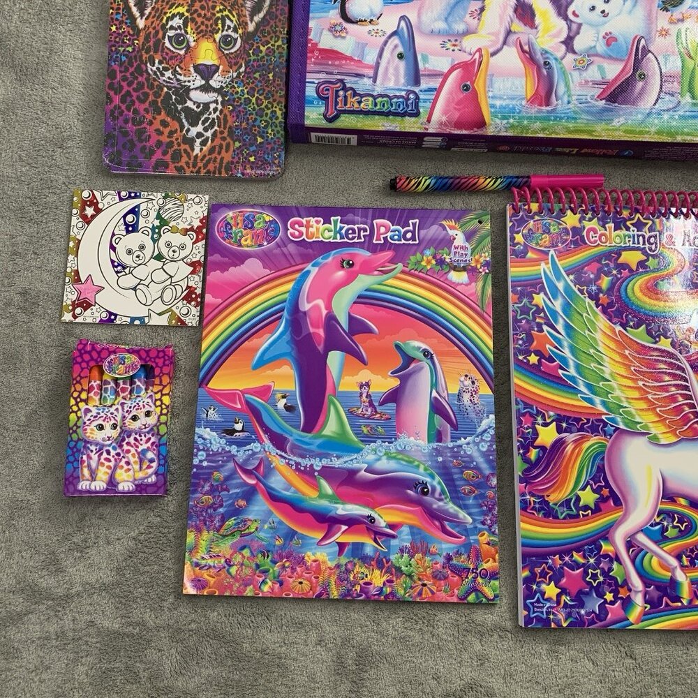 Lisa Frank Art Case Tikanni Trifold Portfolio On the Go Storage Complete Set - Picture 3 of 10